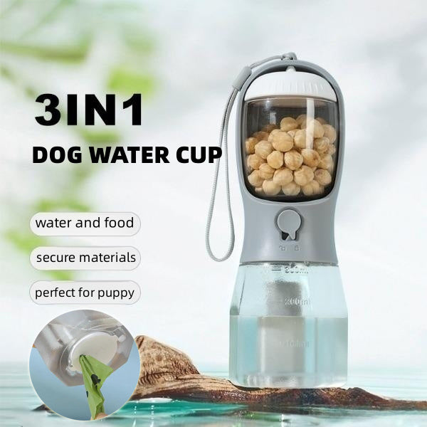 Dog Water Cup Drinking Food Garbage Bag Three-in-one Portable Small
